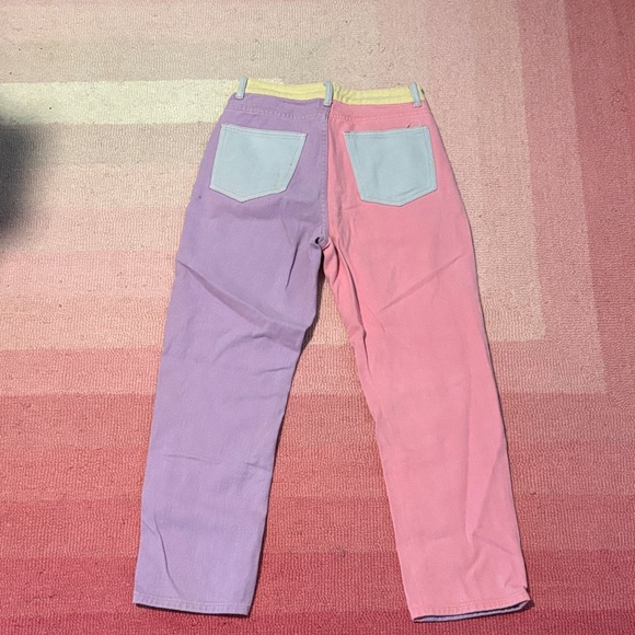 Pastel Color Block Pants - Picture 2 of 3